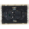 Розетка 2-местная IEK FORTEPIANO с заземлением, без защитных шторок, безвинтовое крепление, 16А FP424 ваниль FP-R21-16-1-K10